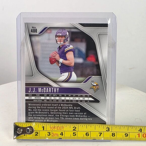 2024 Panini Prizm J.J. McCarthy Rookie Card No. 400 Minnesota Vikings NFL Collec - Picture 6 of 10